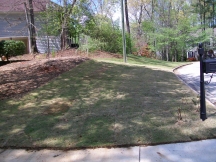 After grading and laying of new sod by Joe L Lawn Service 